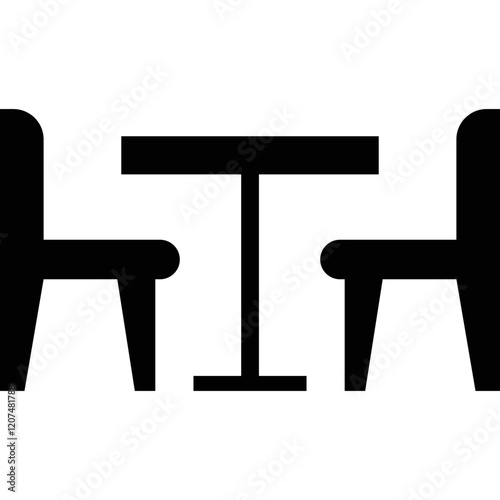 Simple vector icon dining room