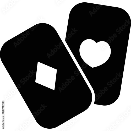 Simple vector icon card game
