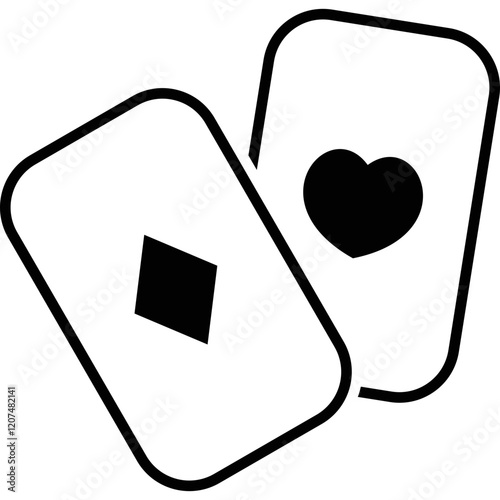 Simple vector icon card game
