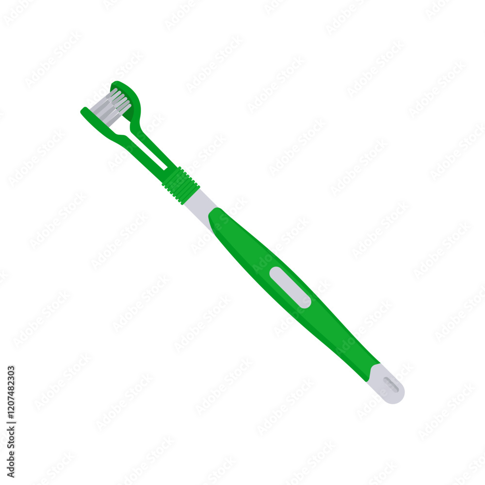 Naklejka premium Pet Toothbrush, Veterinary Flat Vector Illustration