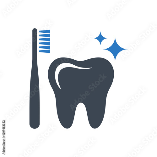 Toothbrush with Tooth Icon