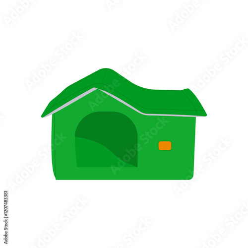 Pet Kennel, Veterinary Flat Vector Illustration