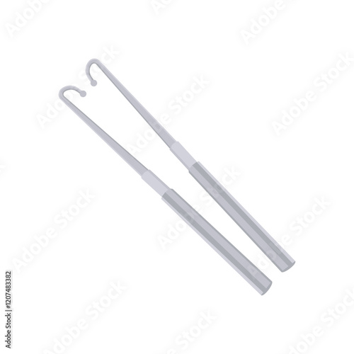 Spay Hook Snook, Veterinary Flat Vector Illustration