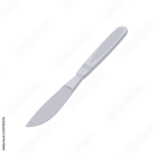 Surgical Scalpel, Veterinary Flat Vector Illustration