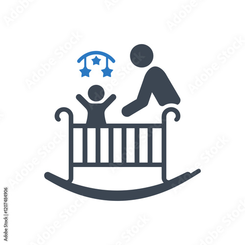 Baby Crib Care Icon