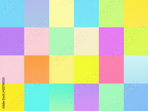 Vibrant Pastel Colored Squares Pattern