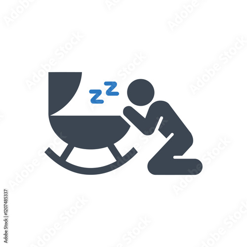 Baby Cradle Sleeping Icon