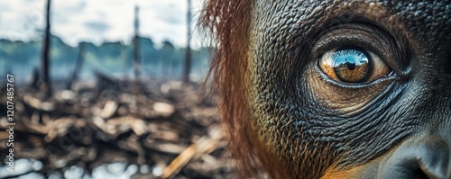 Orangutan s Pained Gaze Ref...