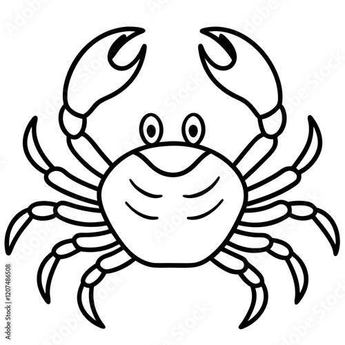 Simple Crab Vector Art photo