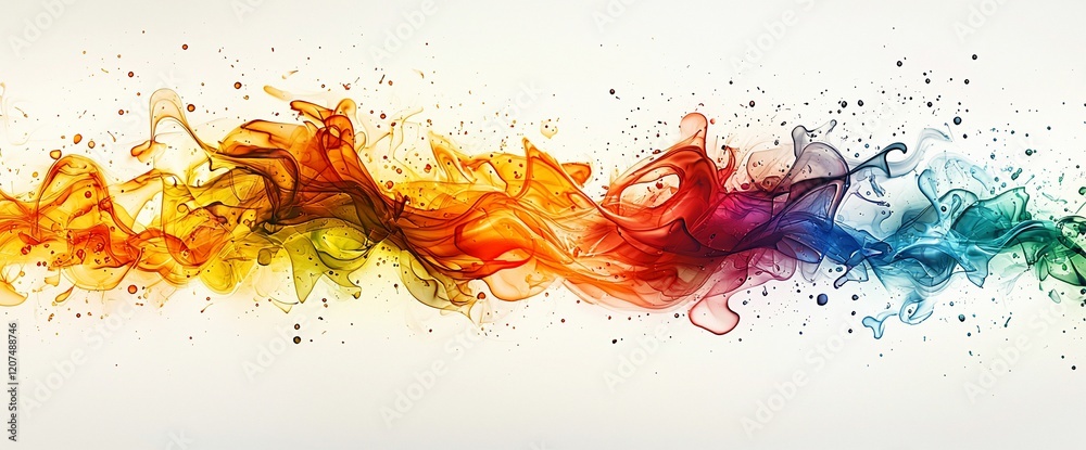 Abstract colorful wave flow, vibrant paint splash. Abstract colorful wave flow, vibrant paint splash.
