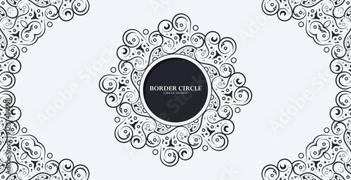 Decorative circle ornamental background design template