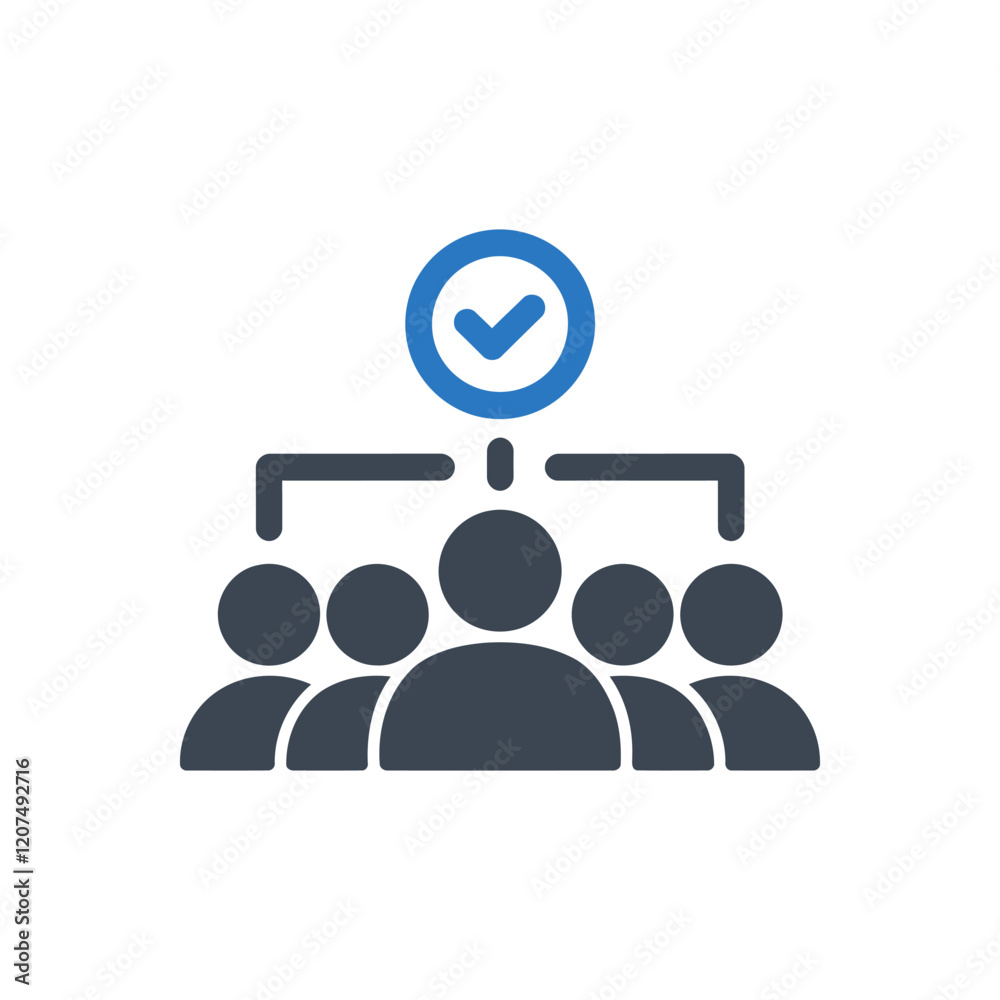 Team Approval Leadership Icon Team Approval Leadership Icon