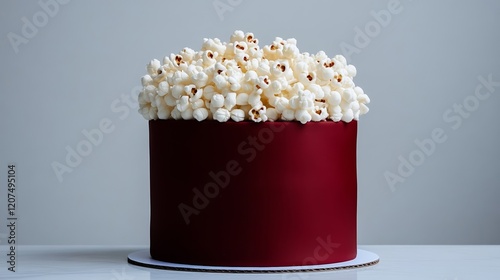 A vibrant cake designed like a movie ticket featuring a celebrity crushs name and edible popcorn decorations rare celeb crush cake cinematic charm  photo