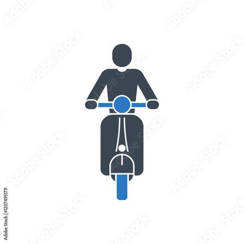 Rider on Scooter Icon
