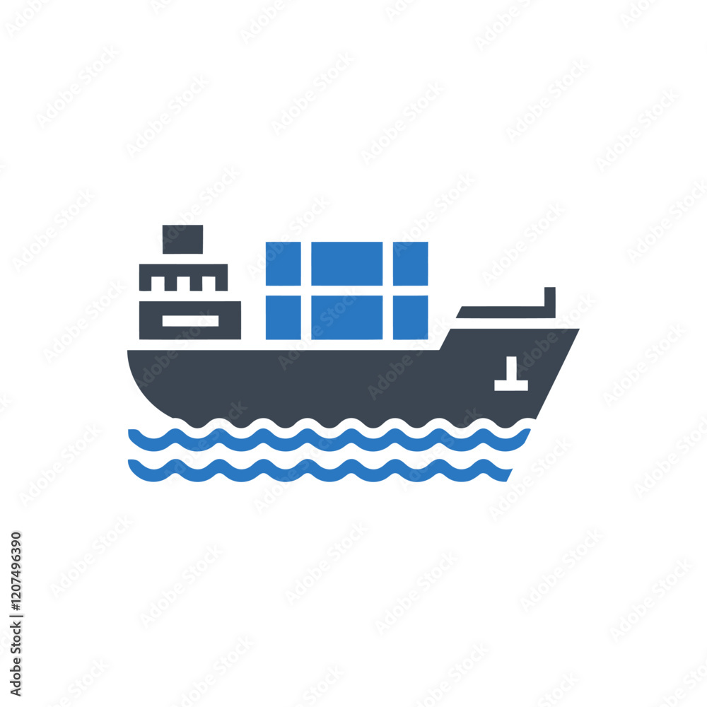 Cargo Ship Loaded icon Cargo Ship Loaded icon