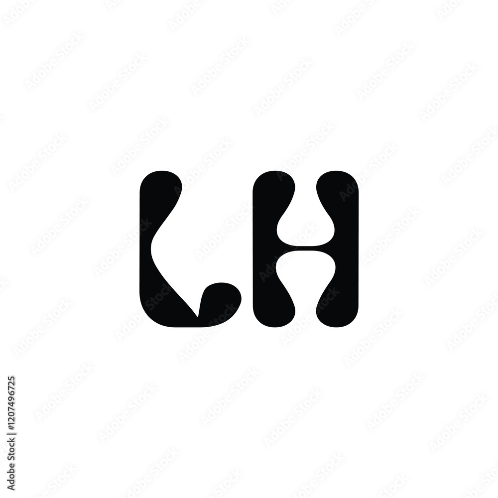 LH monogram logo design letter text name symbol monochrome logotype alphabet character simple logo LH monogram logo design letter text name symbol monochrome logotype alphabet character simple logo