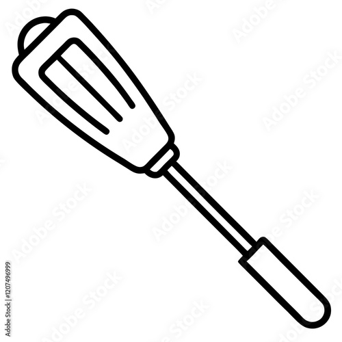  immersion blender line art vector illustration 