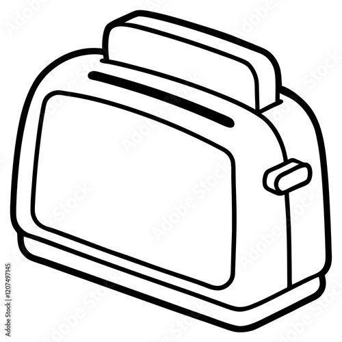 toaster line art vector illustration 