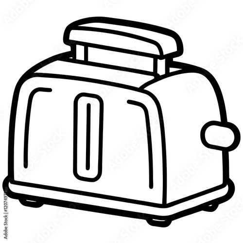  toaster line art vector illustration 