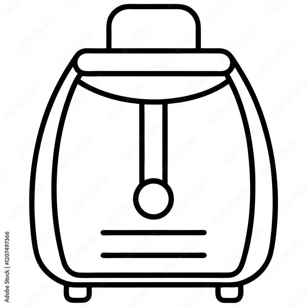 Obraz premium air fryer line art vector illustration 