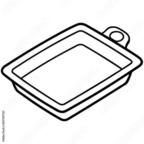  baking sheet line art vector illustration 
