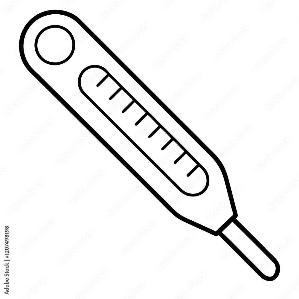 meat thermometer line art vector illustration meat thermometer line art vector illustration