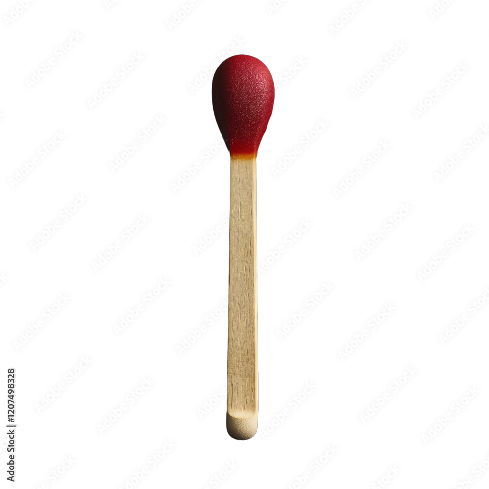Wooden Matchstick Igniting Flame in Minimalist Outdoor Setting Wooden Matchstick Igniting Flame in Minimalist Outdoor Setting