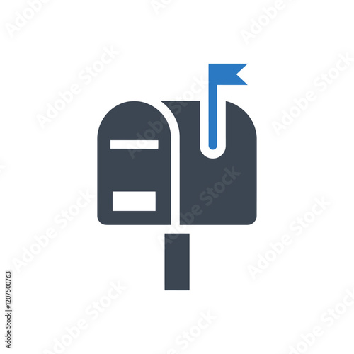 Mailbox Flag Raised Icon