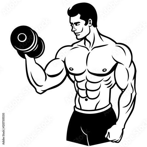 training with dumbbell