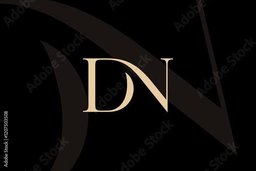 DN or ND letter logo icon design. Classic style luxury initials monogram. photo