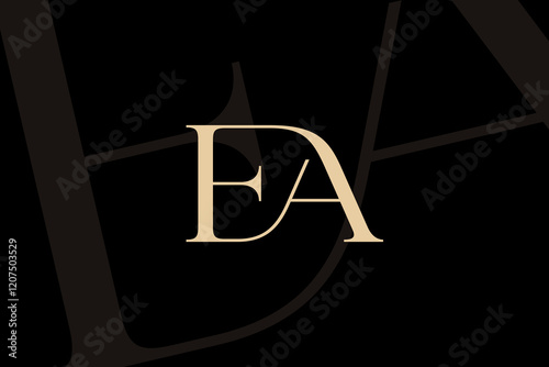 EA or AE letter logo icon design. Classic style luxury initials monogram.