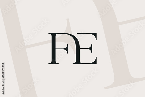 FE or EF letter logo icon design. Classic style luxury initials monogram.