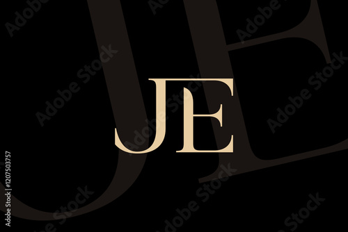 Cuadro en lienzo JE or EJ letter logo icon design