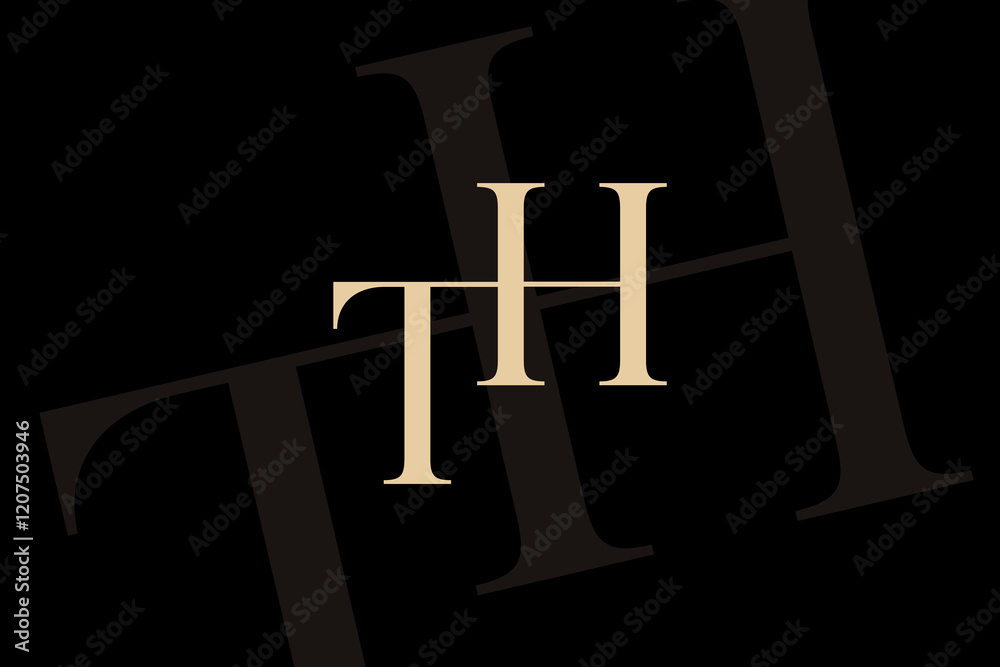 TH or HT letter logo icon design. Classic style luxury initials monogram. TH or HT letter logo icon design. Classic style luxury initials monogram.
