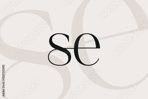 SE or ES letter logo icon design. Classic style luxury initials monogram.
