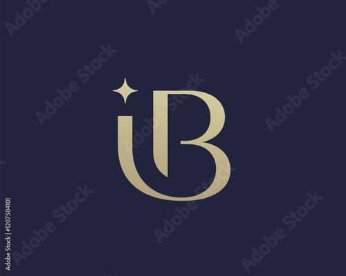 IB letter logo icon design. Classic style luxury initials monogram.