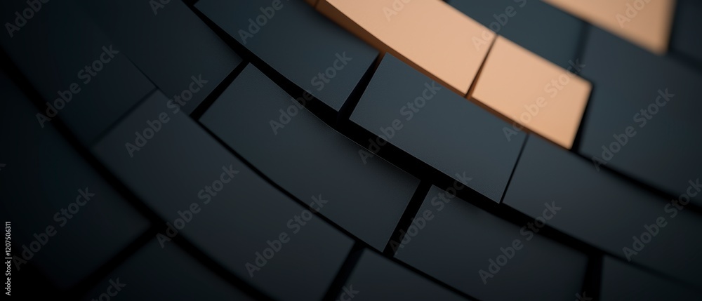 Abstract 3D Background Dark Grey Beige Tiles Futuristic Design Geometric Pattern Abstract 3D Background Dark Grey Beige Tiles Futuristic Design Geometric Pattern