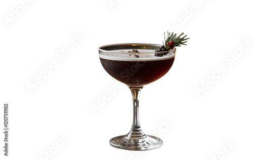 Classic black and white Christmas cocktails with a vintage festive charm