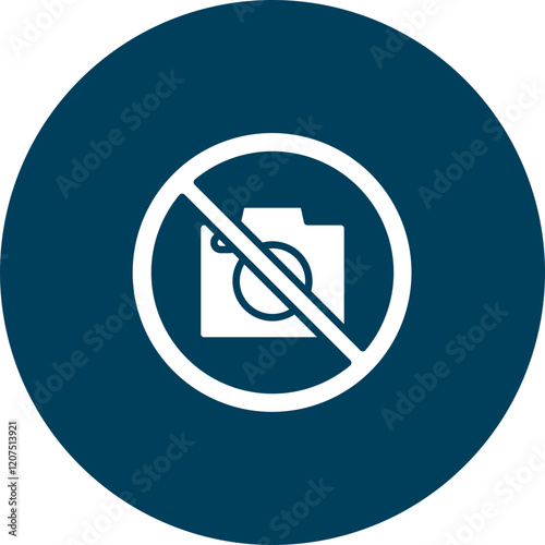 No Camera Vector Icon Design