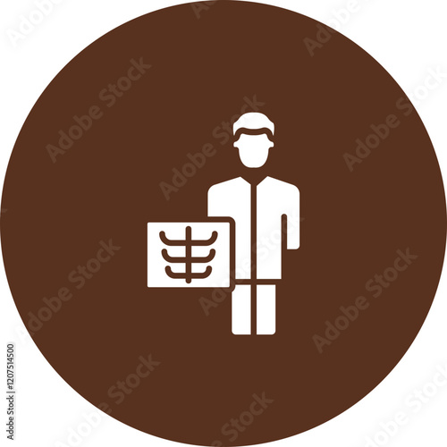 Radiologist Working Vector Icon Design