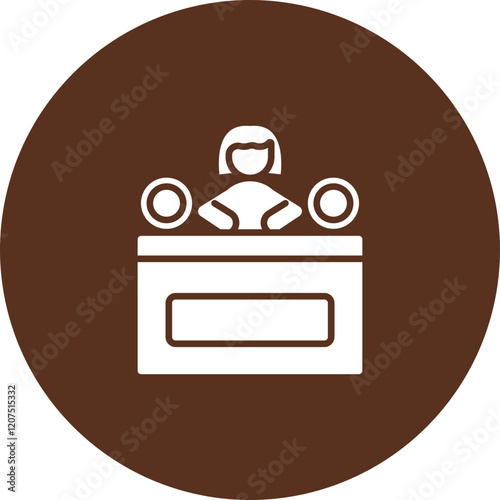 Woman Dish Washer Vector Icon Design