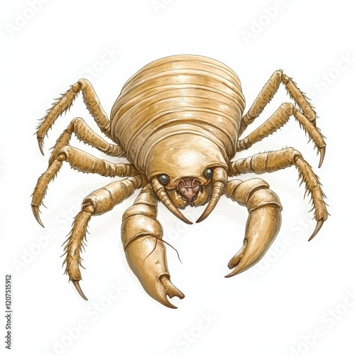 Paleozoic Sea Scorpion: Detailed Illustration photo