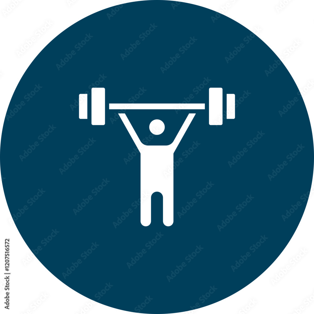 Weightlifting Vector Icon Design Weightlifting Vector Icon Design