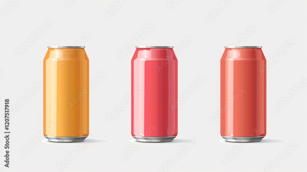 Realistic Aluminum Can Mockup for Drink Container Design Realistic Aluminum Can Mockup for Drink Container Design