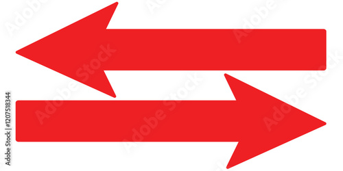 Long arrows icon. Vector of trendy long arrow left and right in flat style. arrow vector illustration.  pointer, direction, position symbol and double arrow icon isolated. eps 11