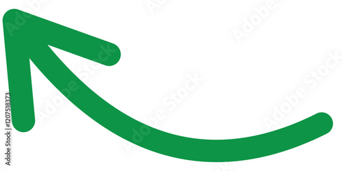 Round curl long arrow. Thin arrow curled symbol icon. Arrow sign. eps 10