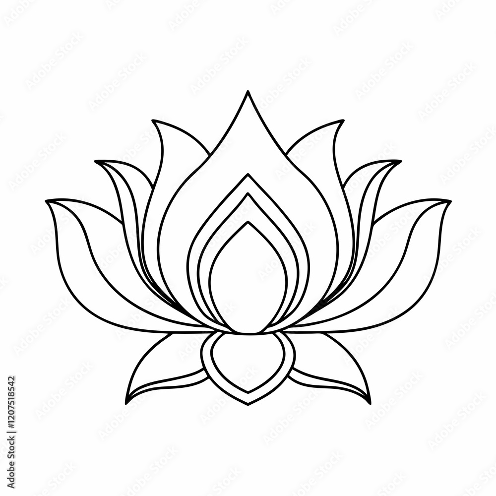 lotus flower line art simple design symmetrical lotus flower line art simple design symmetrical