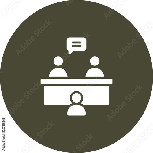 Job Interview Vector Icon Design