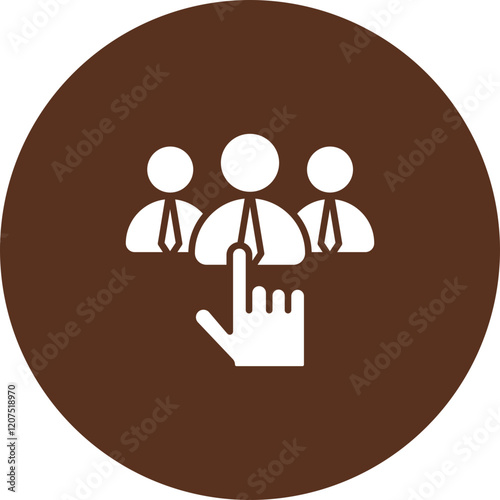 Candidate Selection Vector Icon Design