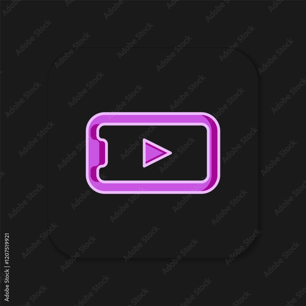 Filled outline Online play video icon isolated on black background. Smartphone and film strip with play sign. Flat filled outline style with shadow. Vector Filled outline Online play video icon isolated on black background. Smartphone and film strip with play sign. Flat filled outline style with shadow. Vector